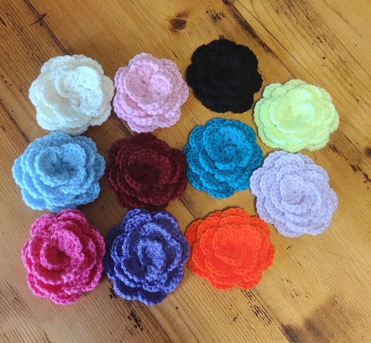 Broche de Rose - Bébé Crochet