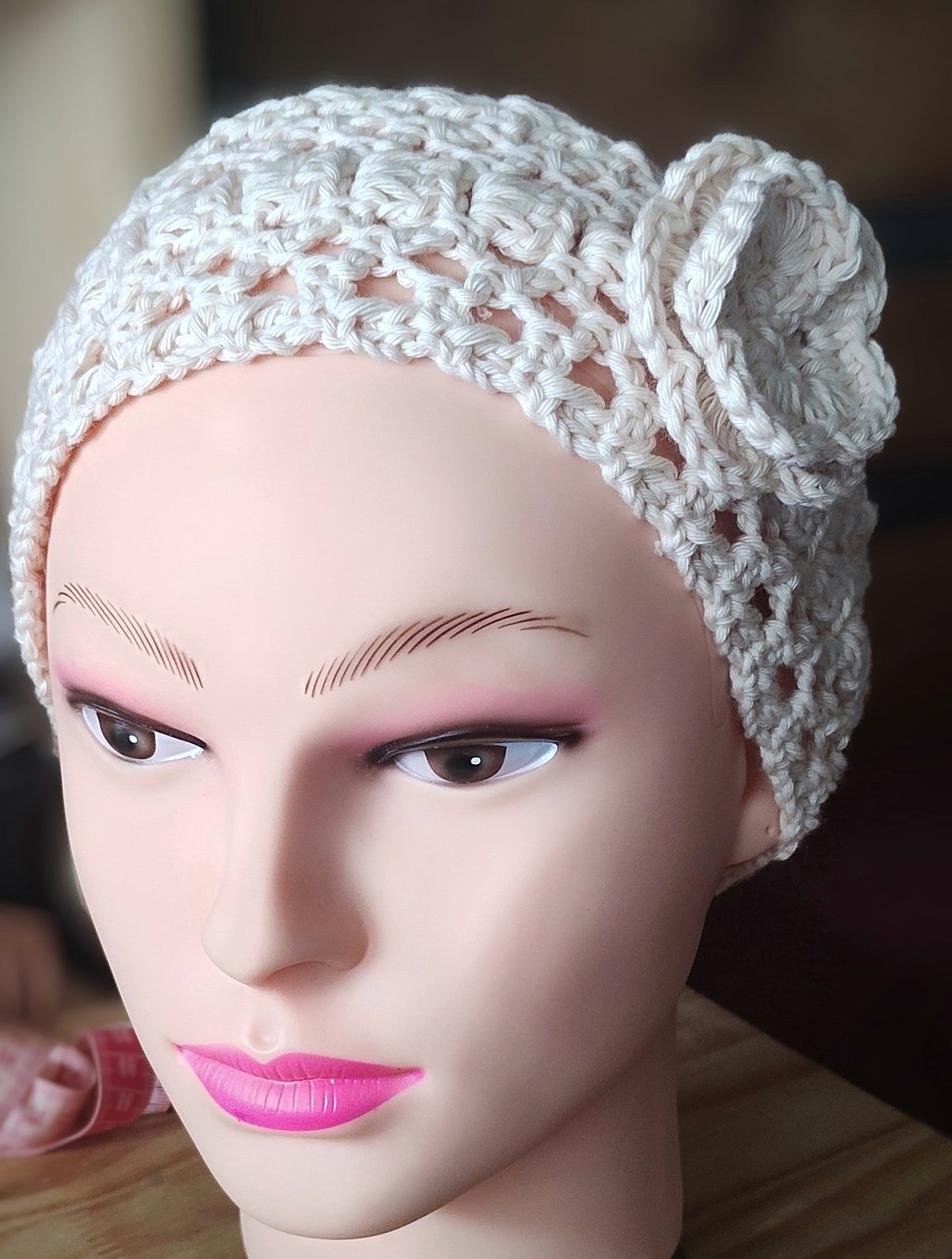 Headband Ruban fleuri - Bébé Crochet