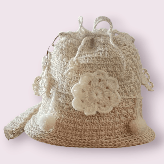Le sac pompon fleuri - Bébé Crochet