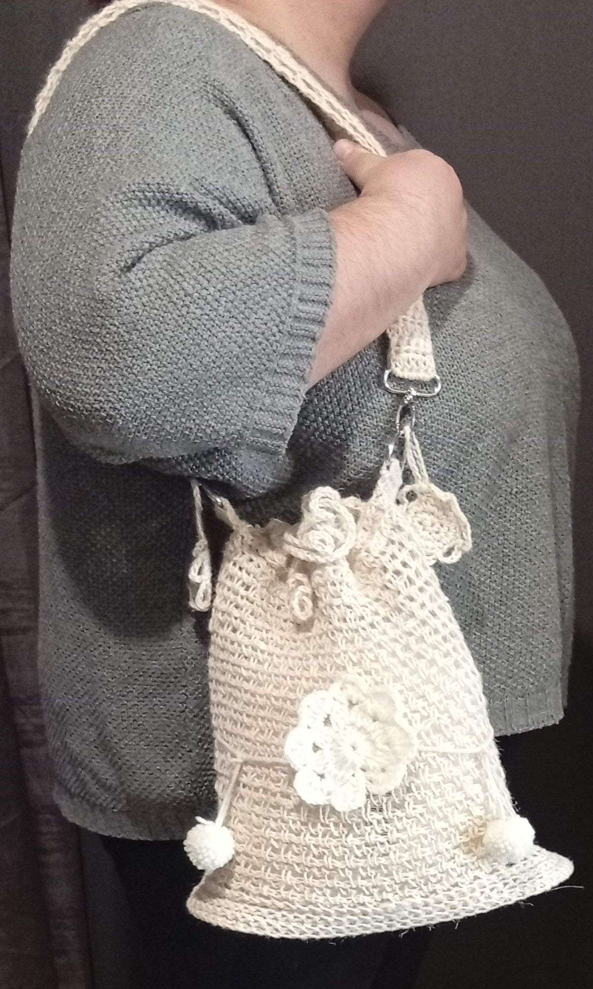 Le sac pompon fleuri - Bébé Crochet